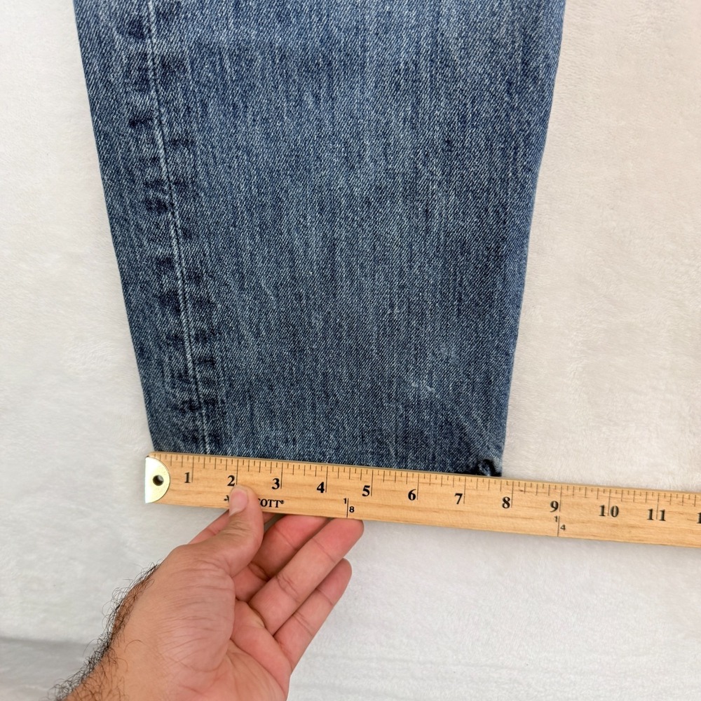 Levis 501 Jeans Mens 34x30 (32x29) Blue Original Fit Straight Leg Button Fly - Picture 7 of 13